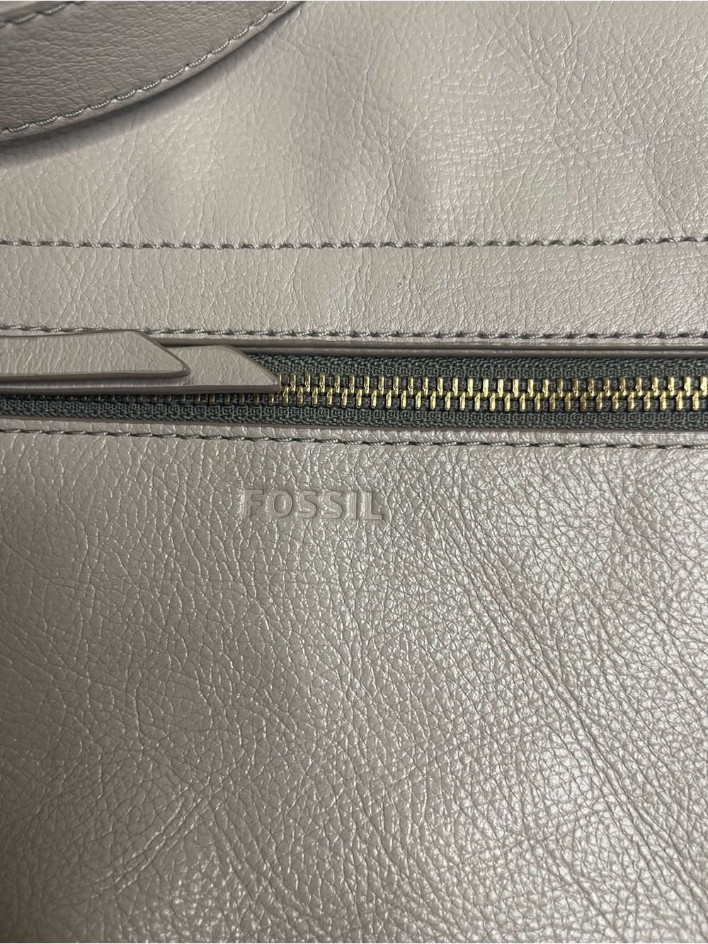 Fossil Harper Leather Large Crossbody Bag in Graystone Lesther - Picture 5 of 7